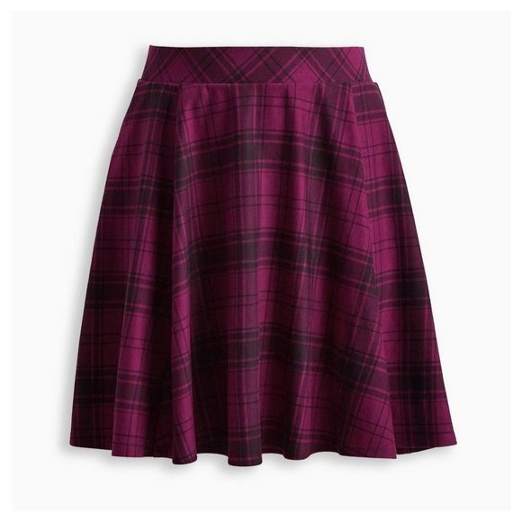 torrid Dresses & Skirts - Purple Plaid Mini Studio Luxe Ponte A-Line Skirt